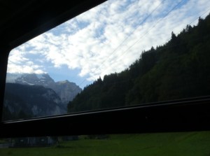 View from train in Switzerland