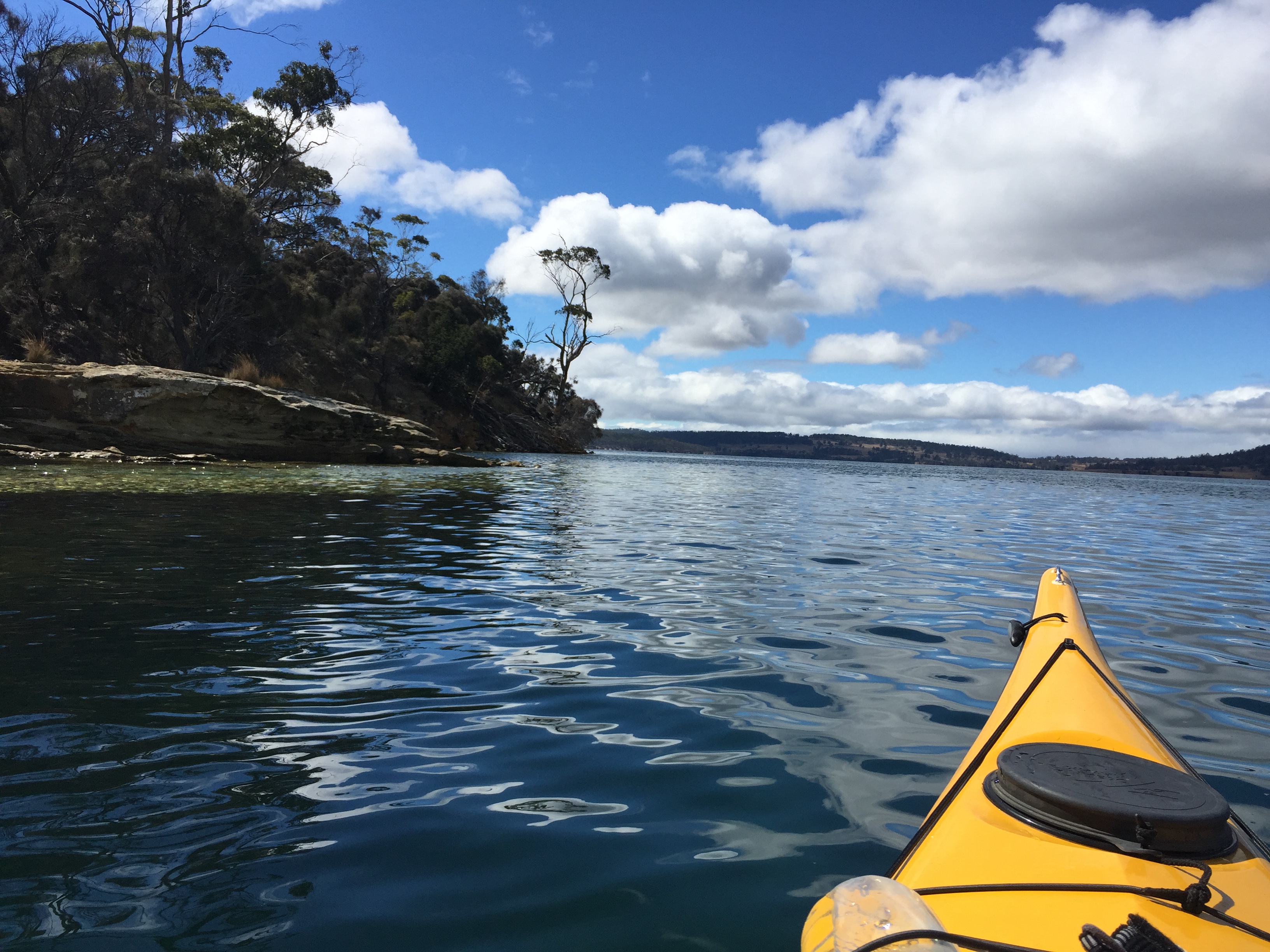 Kayaking on the Derwent, Tasmania